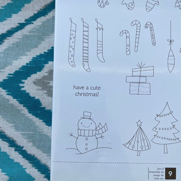 NEW Stampin' Up! A Cute Christmas Clear Mount Cling Stamps, Set of 9 Stamps - Picture 6 of 7